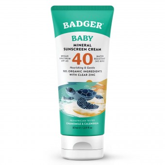 Badger - Baby Mineral Sunscreen Cream SPF 40 - 87ml
