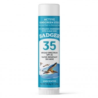 Badger - Active Mineral Sunscreen Stick SPF 35 (18.4g)