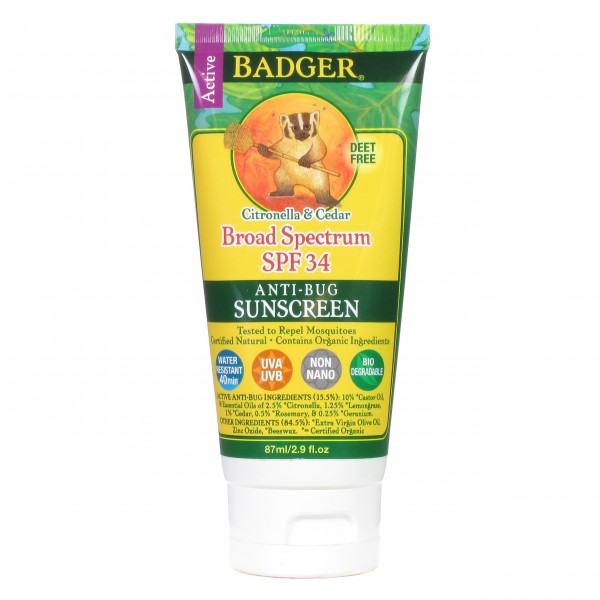 SPF34 Anti-Bug Sunscreen 87ml - Badger - BabyOnline HK