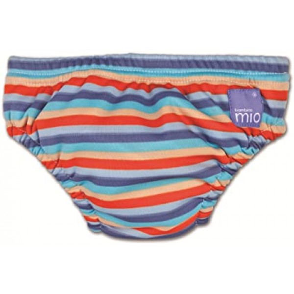 Swim Nappy - Orange Stripe - Size S (2-6m) - Bambino Mio - BabyOnline HK