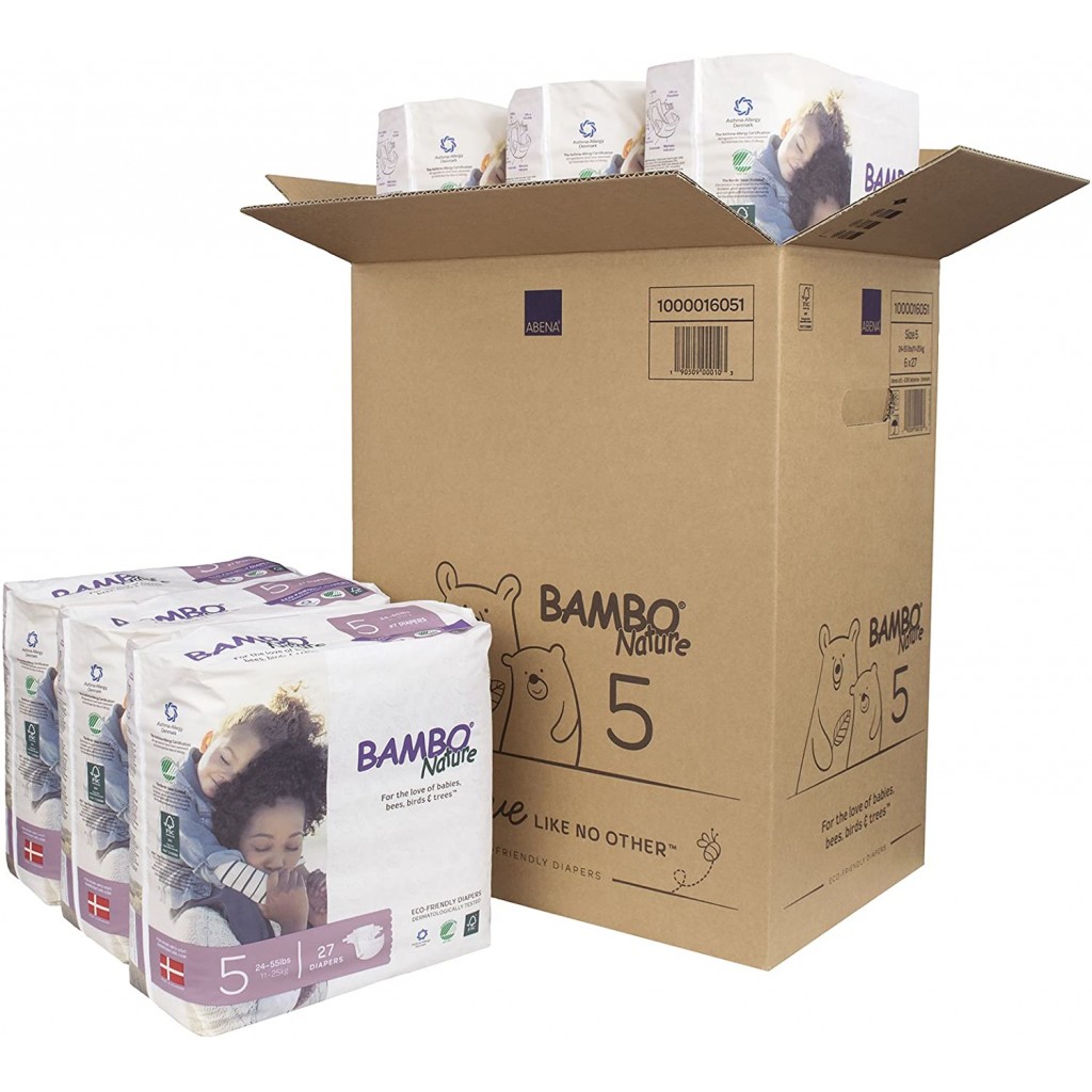 Bambo Nature Baby Diapers - Size 5 (27 6 packs - BabyOnline