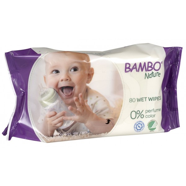 Bambo Nature 嬰兒濕紙巾 (80片) - Bambo Nature - BabyOnline HK