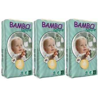 Premium Eco Baby Diapers - Size 3 Midi (66 diapers) - 3 Packs