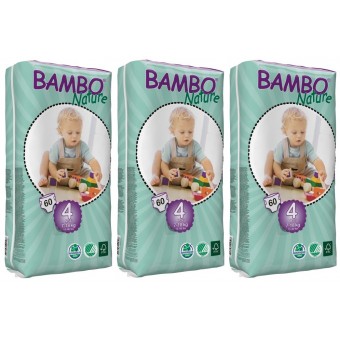 Premium Eco Baby Diapers - Size 4 Maxi (60 diapers) - 3 Packs
