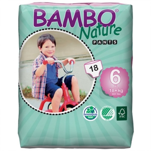 有機嬰兒紙尿褲 - 加大碼 6 號 (18 條) - Bambo Nature - BabyOnline HK