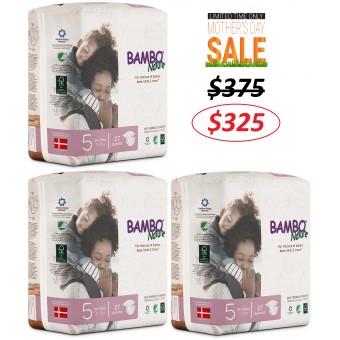 Bambo Nature Dream Baby Diapers - Size 5 (27 diapers) - 3 Packs