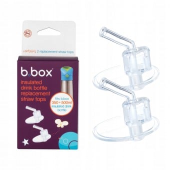 B.Box - Insulated Drink Bottle Replacement Straw Top (Pack of 2)