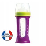Biboz Silicone Baby Feeding Bottle 210ml (Gipsy Plum) - BEABA - BabyOnline HK