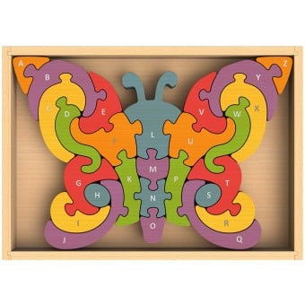 Teach & Play - Butterfly A to Z Wooden Puzzles