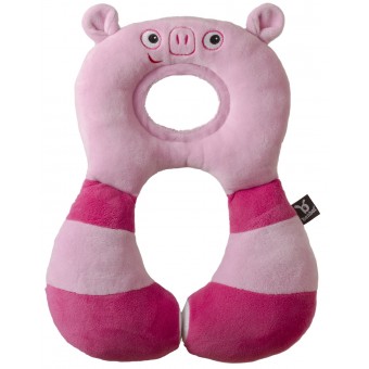 Travel Friends - Total Support Headrest (1-4Y) - Pig