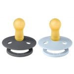BIBS - Colour Latex Pacifier (Size 2) - Iron / Baby Blue - BIBS - BabyOnline HK
