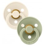 BIBS - Colour Latex Pacifier (Size 2) - Ivory / Sage - BIBS - BabyOnline HK