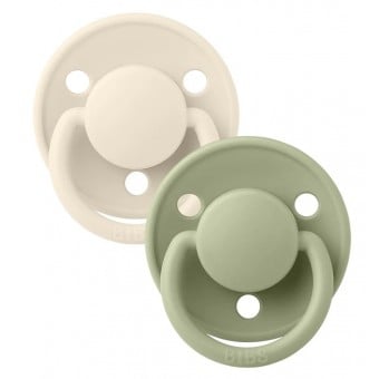 BIBS - De Lux Silicone Pacifier (One Size) - Ivory / Sage