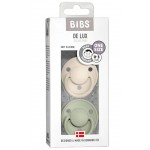 BIBS - De Lux Silicone Pacifier (One Size) - Ivory / Sage - BIBS - BabyOnline HK