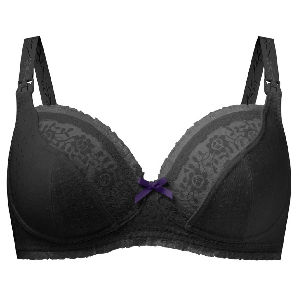 Bravado Sublime Nursing Bra (Black Purple) - Size 38, Bravado