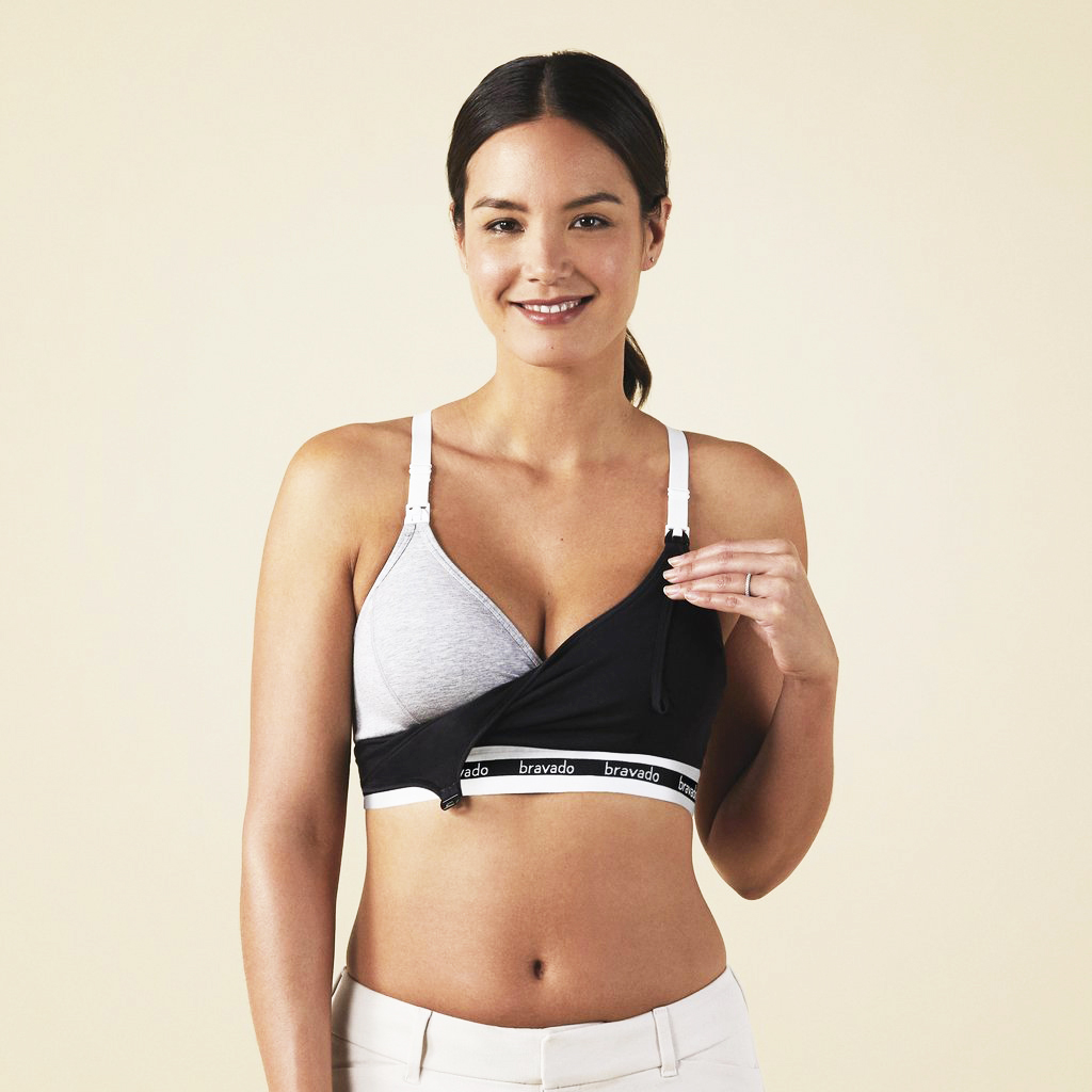 Clip and Pump Hands-Free Nursing Bra Accessory (Sustainable Black