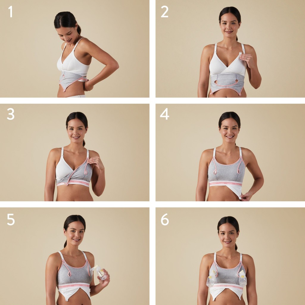 Clip and Pump Hands-Free Nursing Bra Accessory (Sustainable Dove