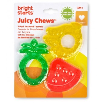 Juicy Chews 3-Pack Textured Teethers (Watermelon, Pineapple, Banana)