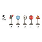 BRIO World - Traffic Sign Kit (5 pcs) for Railway - BRIO