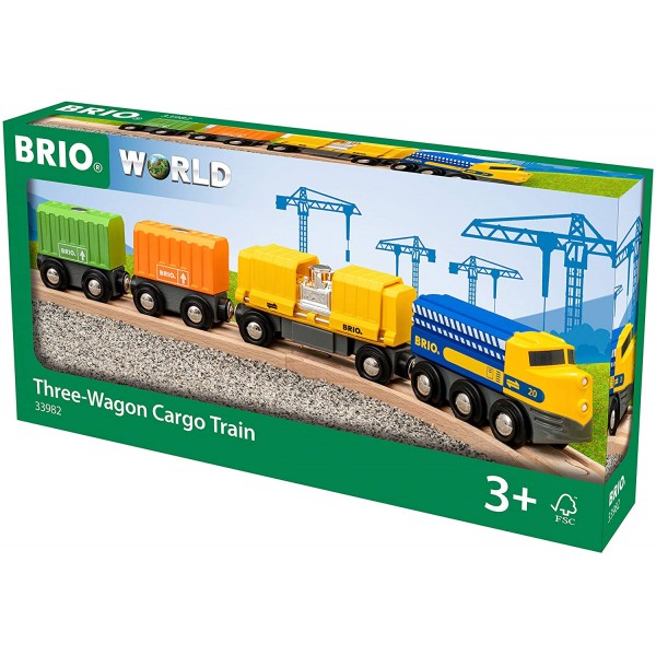 Brio World - Three-Wagon Cargo Train - BRIO - BabyOnline HK