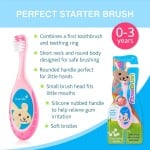 嬰兒牙線刷 (0-3歲) - 粉紅色 - Brush Baby - BabyOnline HK