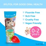 Fluoride-Free Strawberry Infant and Toddler Toothpaste (0-2 Years) With Xylitol 50ml - Brush Baby - BabyOnline HK
