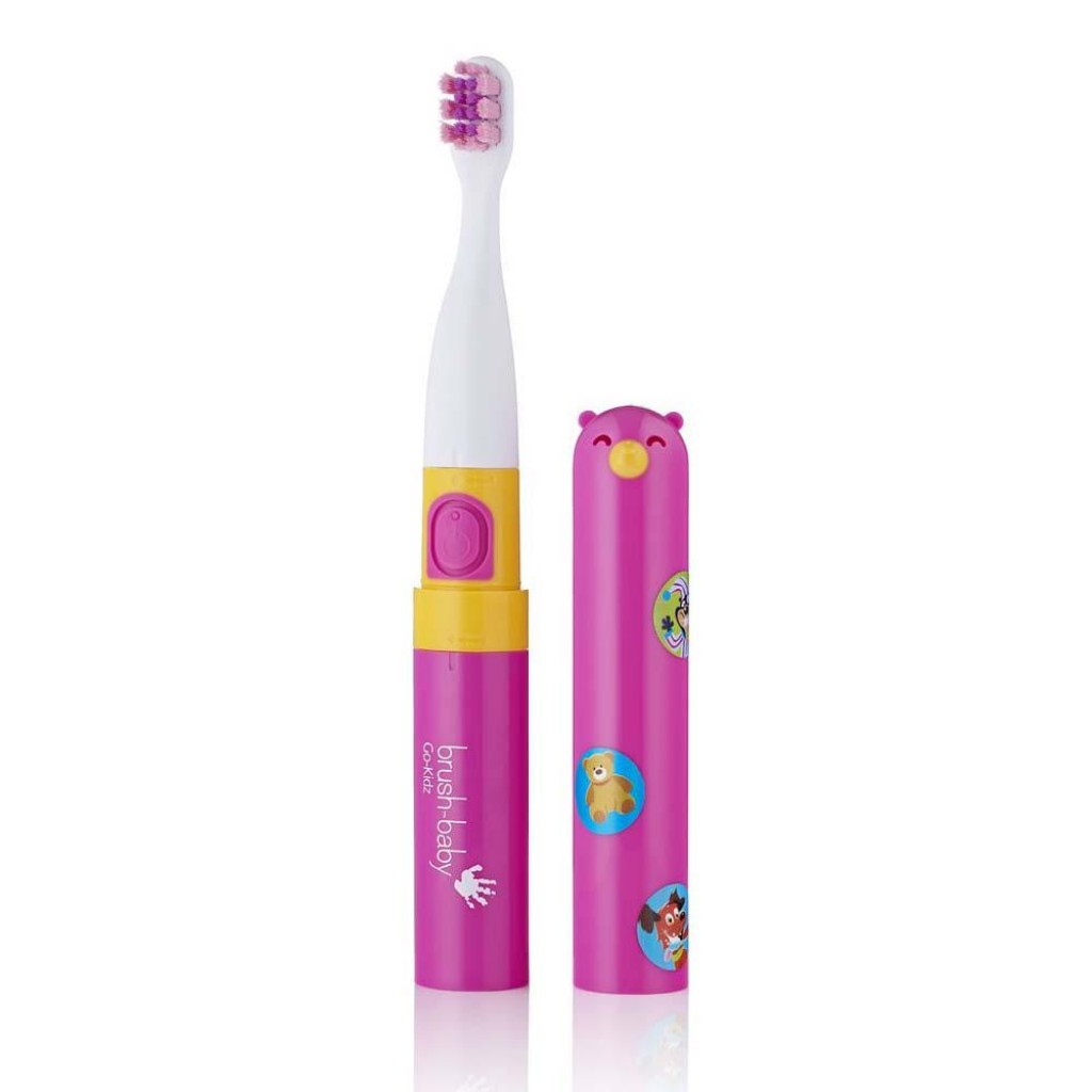 pink travel toothbrush