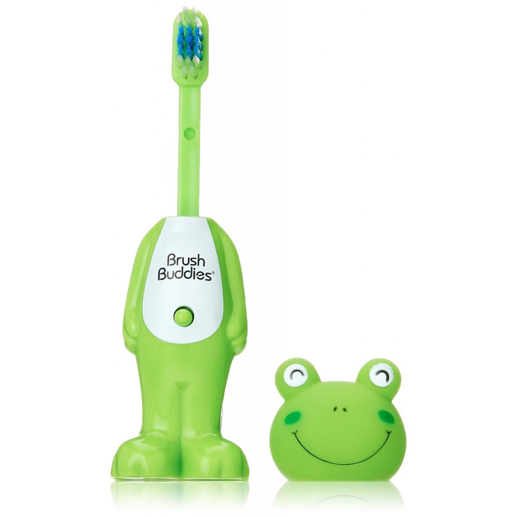 Brush Buddies - Poppin' Toothbrush - Leapin' Louie (Frog) - BabyOnline