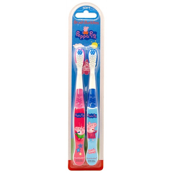 Peppa Pig Toothbrush (Soft) - Pack of 2 - Brush Buddies - BabyOnline HK