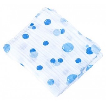 純棉嬰兒包巾 - Blueberry Bubbles (3 條裝)
