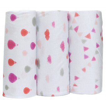 Bamboo Wrap - Dream Time Pinks Girl (Pack of 3)