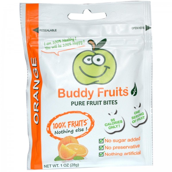 純水蓉軟糖 - 橙 (28g) - Buddy Fruits - BabyOnline HK