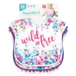 Super Bib (Pack of 3) - Wild & Free, Watercolors, Brush Strokes - Bumkins - BabyOnline HK