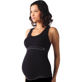 Illusion Seamless Maternity & Nursing Top (Black) - Size S/M