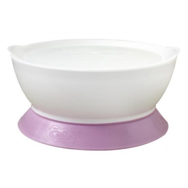 The Ultimate Non-Spill Suction Bowl with Lid 12oz - Purple - Calibowl - BabyOnline HK