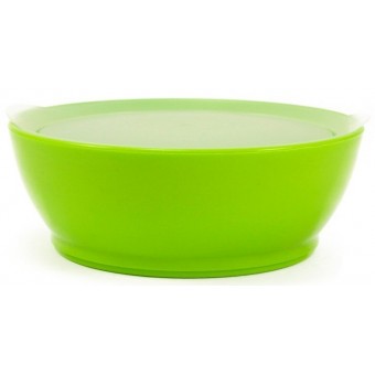 The Ultimate Non-Spill Salsa Bowl with Lid 12oz - Green