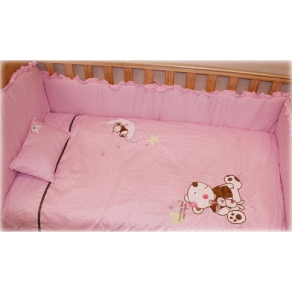 Baby Bedding Set (Lovely Bear - Pink) - California Bear - BabyOnline HK