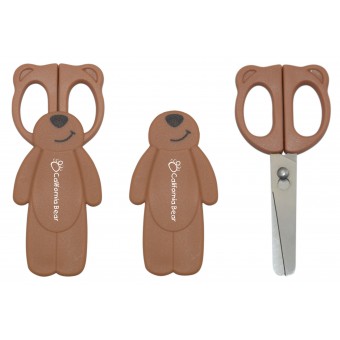 Detachable Baby Food Scissors - Light Brown Bear