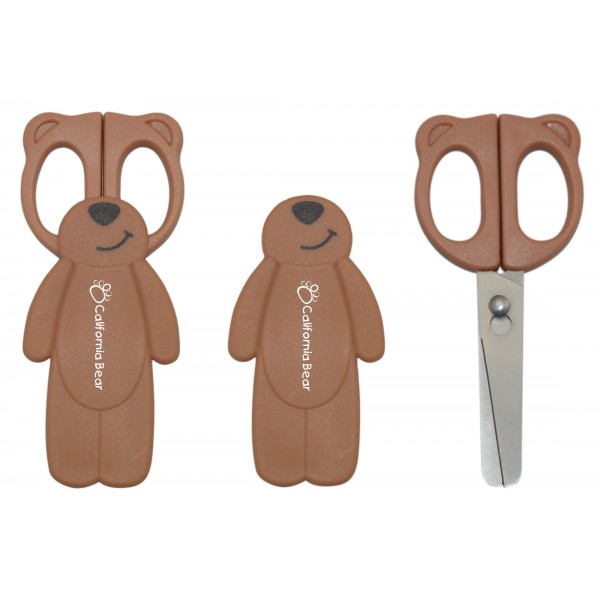 Detachable Baby Food Scissors - Light Brown Bear - California Bear - BabyOnline HK