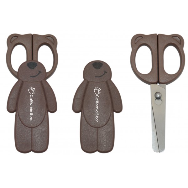 Detachable Baby Food Scissors - Dark Brown Bear - California Bear - BabyOnline HK
