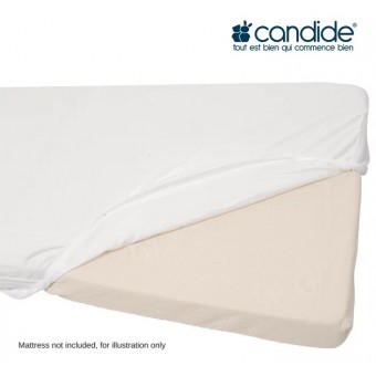 Candide - 防水嬰兒床單 (70 x 140cm) - 白色