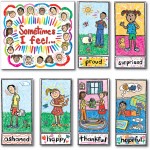 Bulletin Board Set - Kid-Drawn Emotions (set of 16) - Carson Dellosa - BabyOnline HK