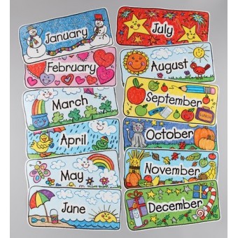 Bulletin Board Set - Kid-Drawn Calendar Headers