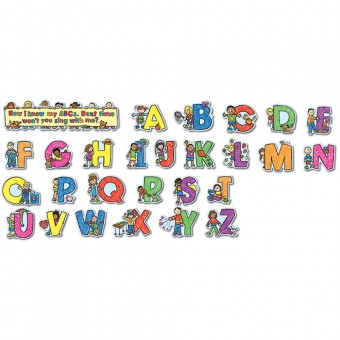 Mini Bulletin Board Set - Kid-Drawn Alphabet