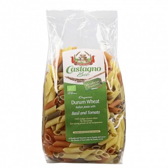 Organic Durum Wheat Italian Penne with Basil and Tomato 500g