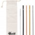 Straight Stainless Steel Straws - Silver, Gold, Rose Gold, Black, Cleaning Brush + Bag