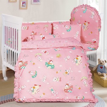 Cherry - 100% Cotton Baby Bedding Set (Pink Airplane) - IF011