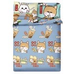 Cherry - 100% Cotton Cartoon Bedding Set (Mr. Shiba) - SB006 - Cherry - BabyOnline HK