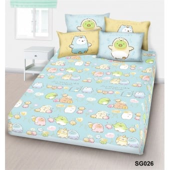 Cherry - 100% Cotton Cartoon Fitted Sheet & Pillow Case (Sumikko Gurashi) - SG026FD
