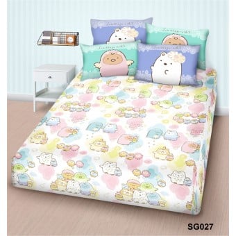 Cherry - 100% Cotton Cartoon Fitted Sheet & Pillow Case (Sumikko Gurashi) - SG027FD